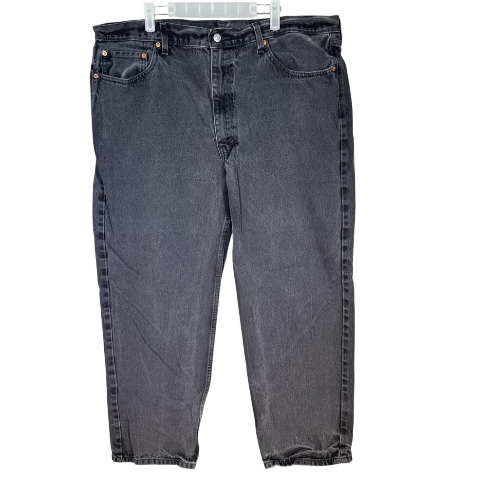 Levis 550 Jeans Mens 42x30 Black Relaxed Fit Tapered Leg Denim Pants Y2K 00s